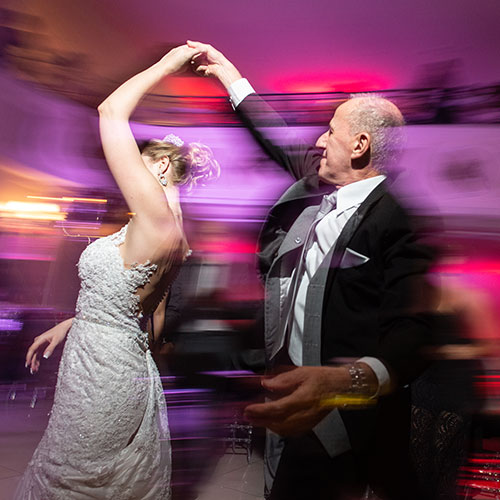 Couple dancing at a wedding